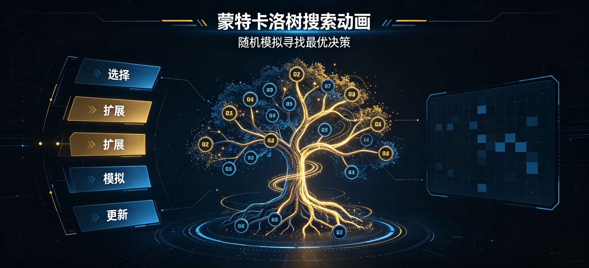蒙特卡洛树搜索动画